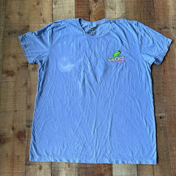 Gecko Hawaii Men's Size XL Color Changing Blue to White Short Sleeve T-Shirt - Picture 1 of 7
